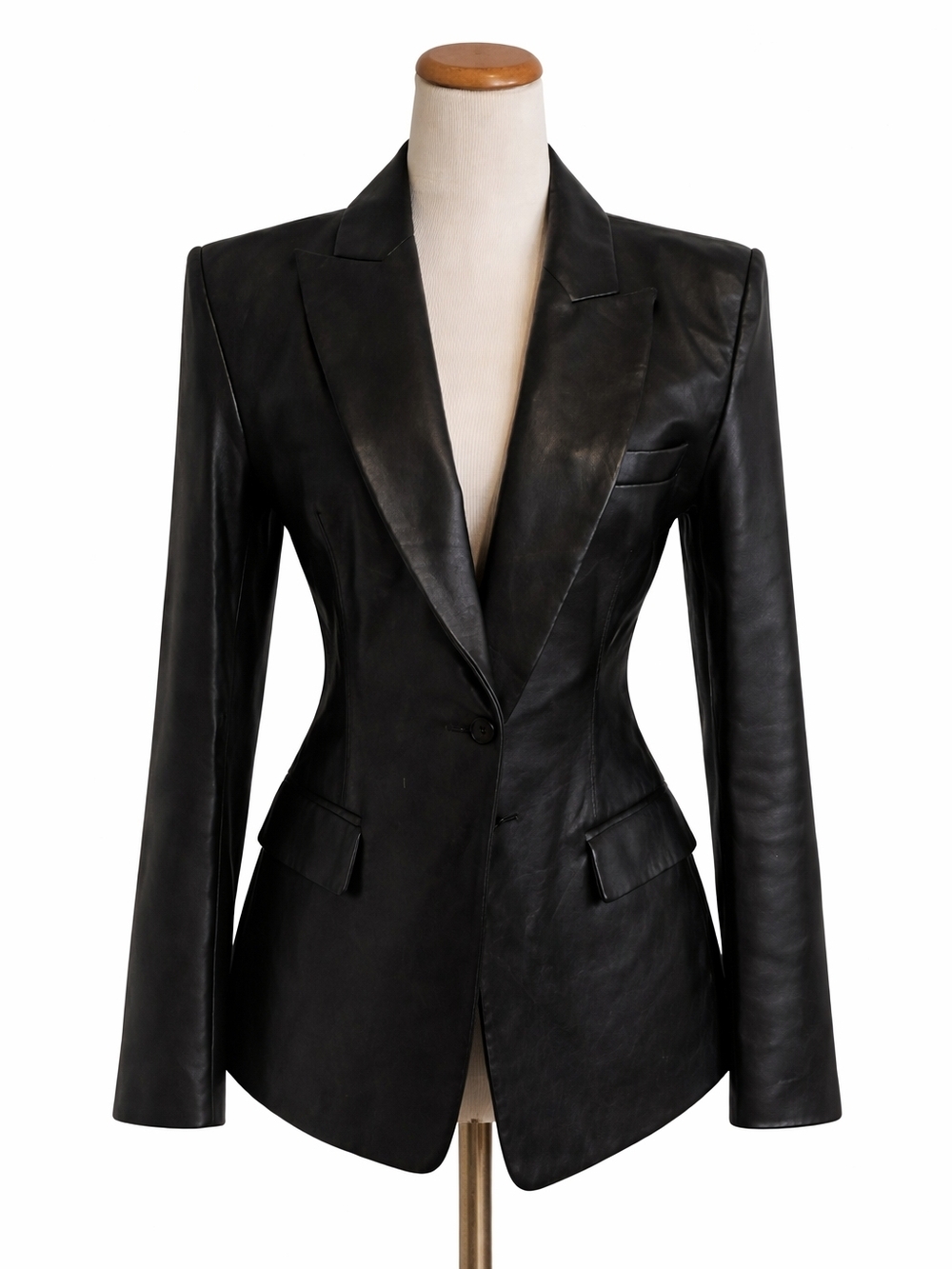 Giuseppe Di Morabito Black Leather Blazer (Size XS/S)